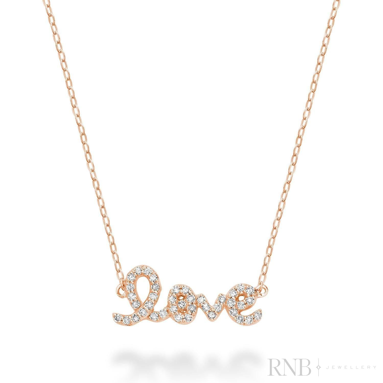 Mini "LOVE" Diamond Necklace-RNB Jewellery