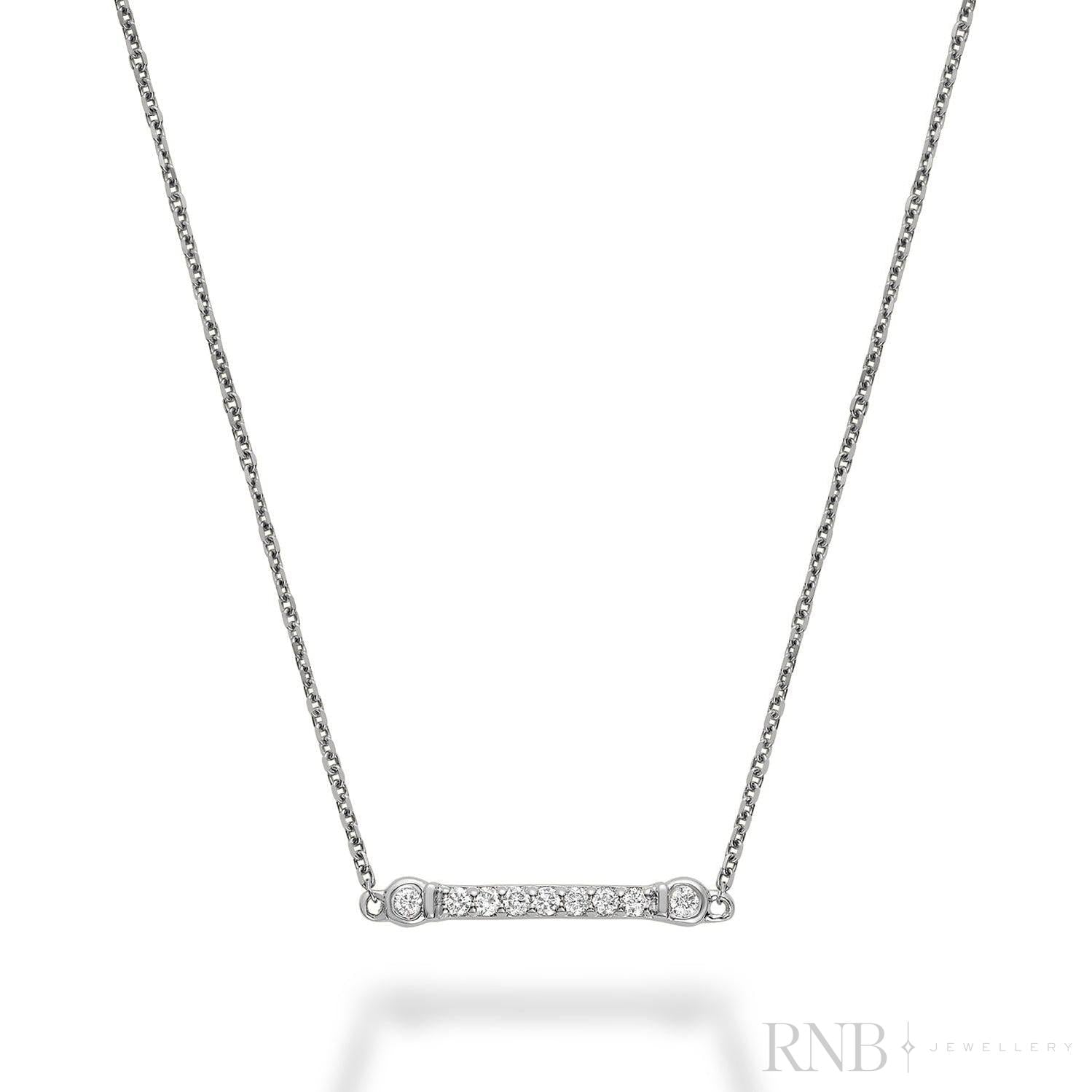 Bar Bezel Diamond Necklace