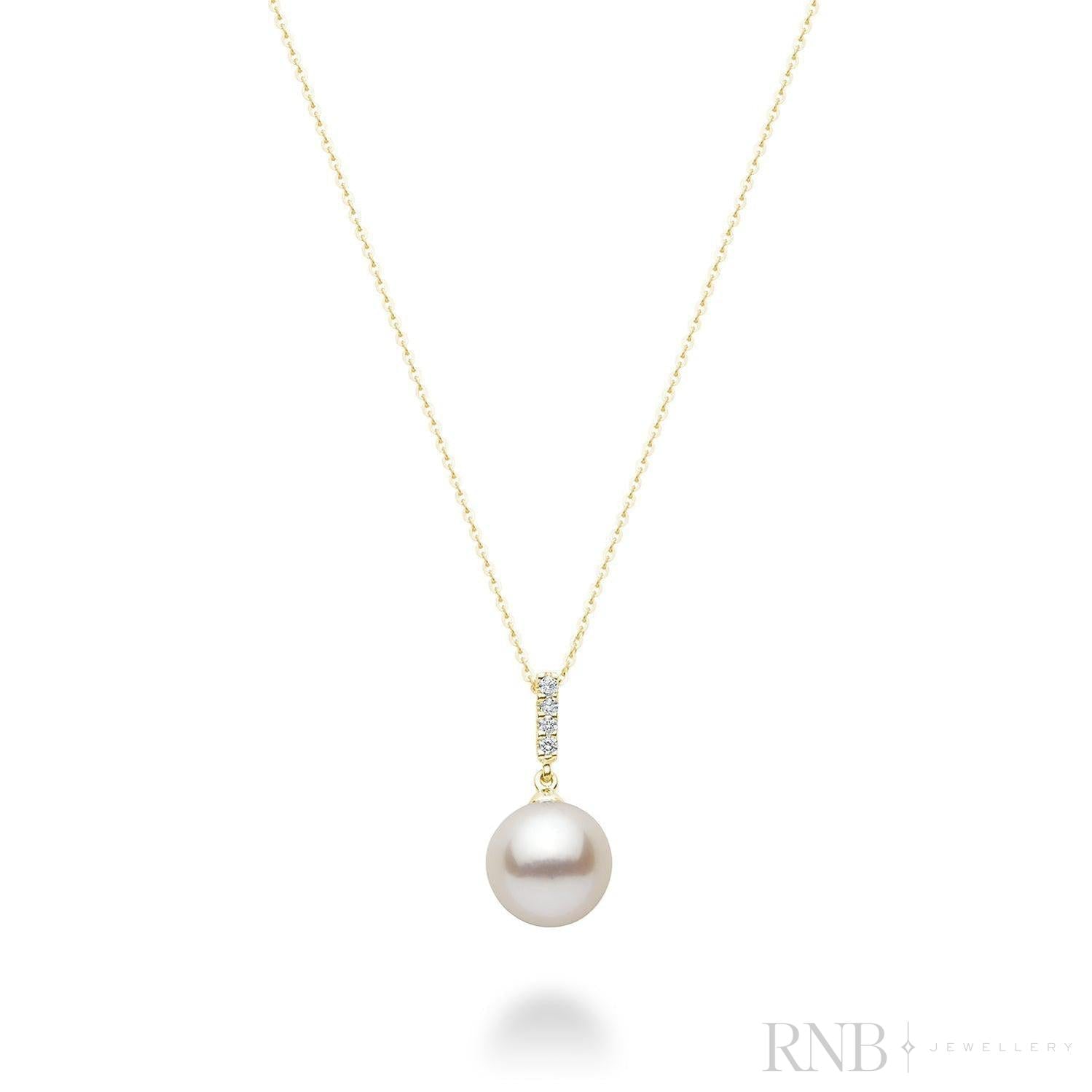 Cultured  Pearl & Diamond Bail Pendant