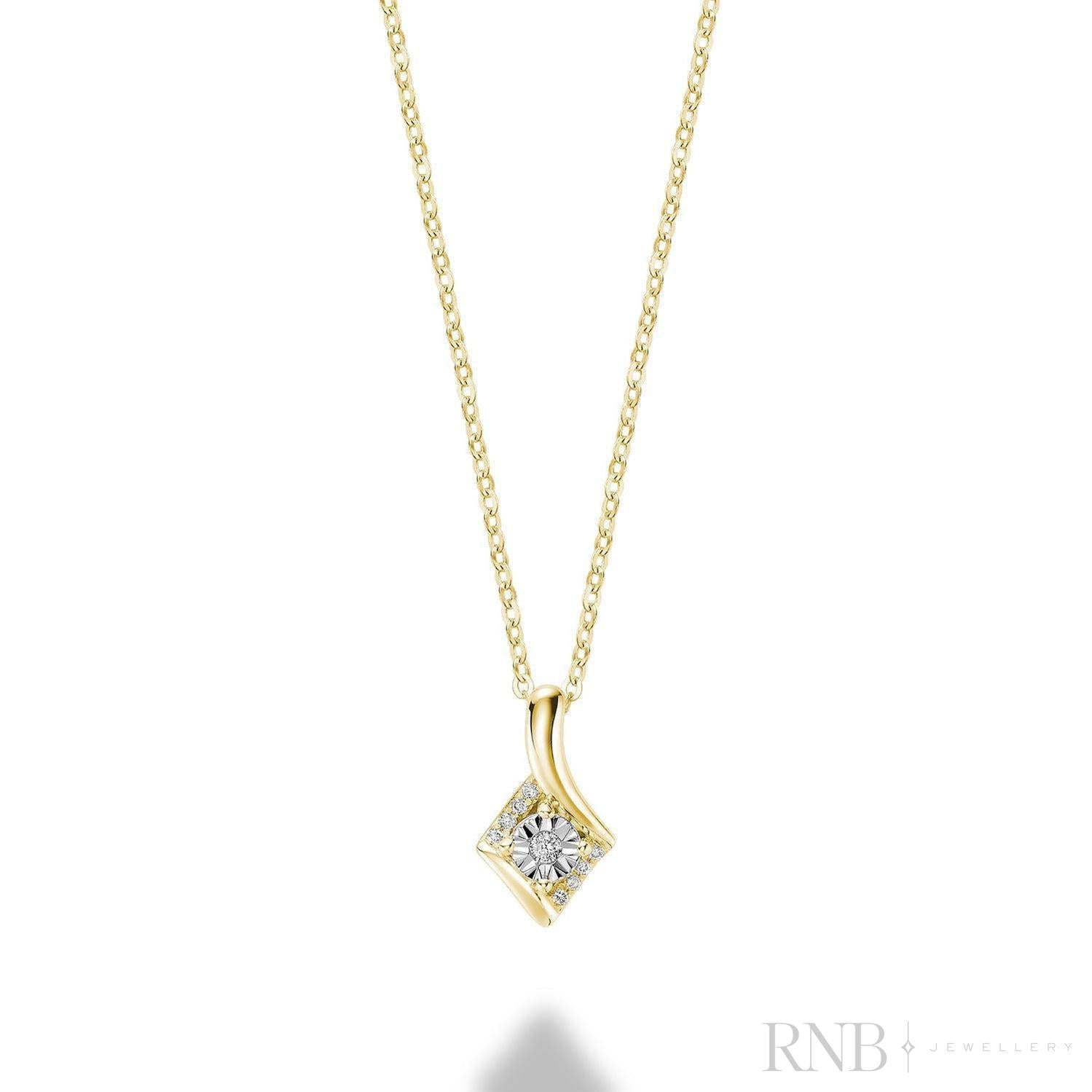 Illusion Setting Diamond Pendant-RNB Jewellery