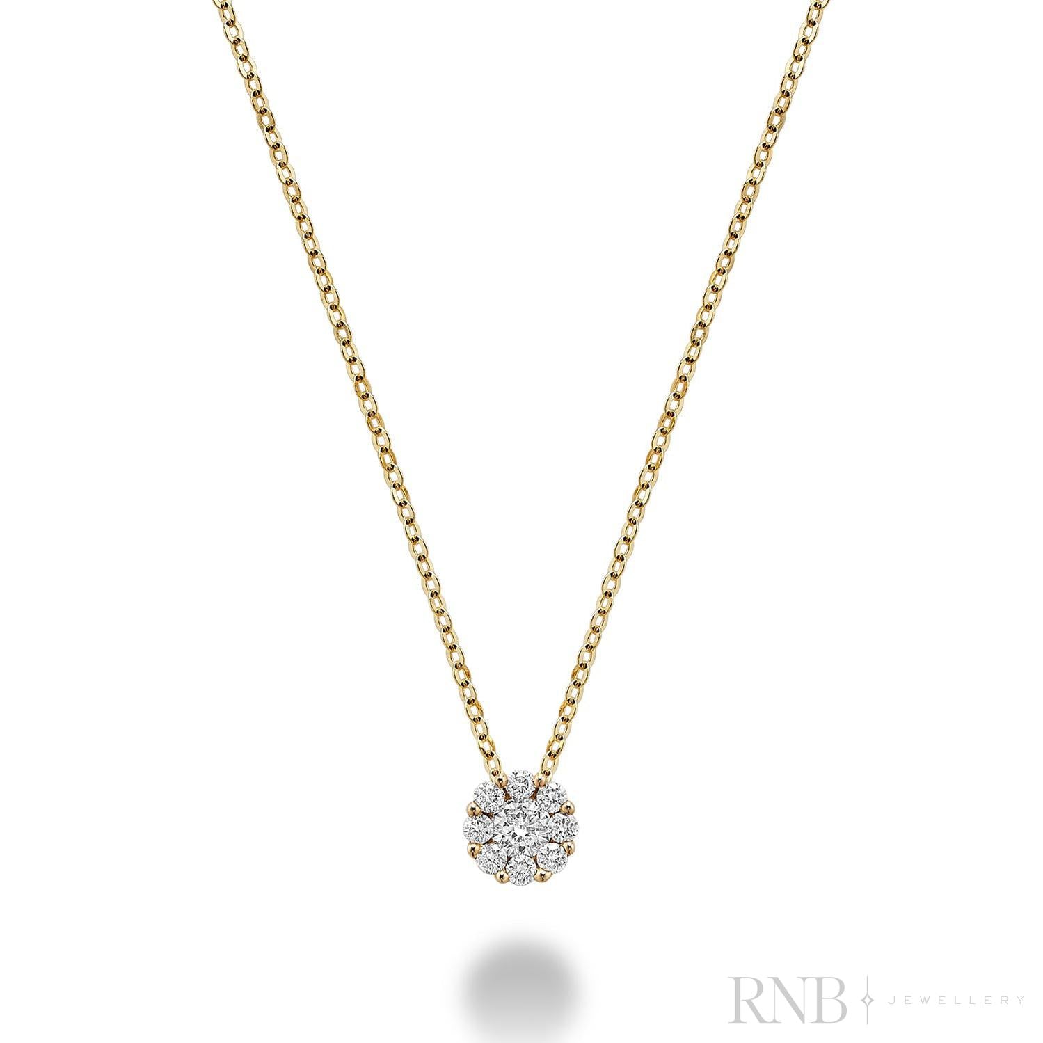 Cluster Diamond Pendant-RNB Jewellery