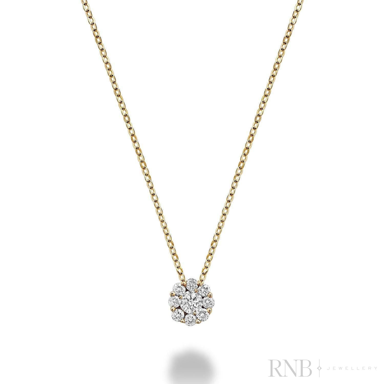 Cluster Diamond Pendant-RNB Jewellery