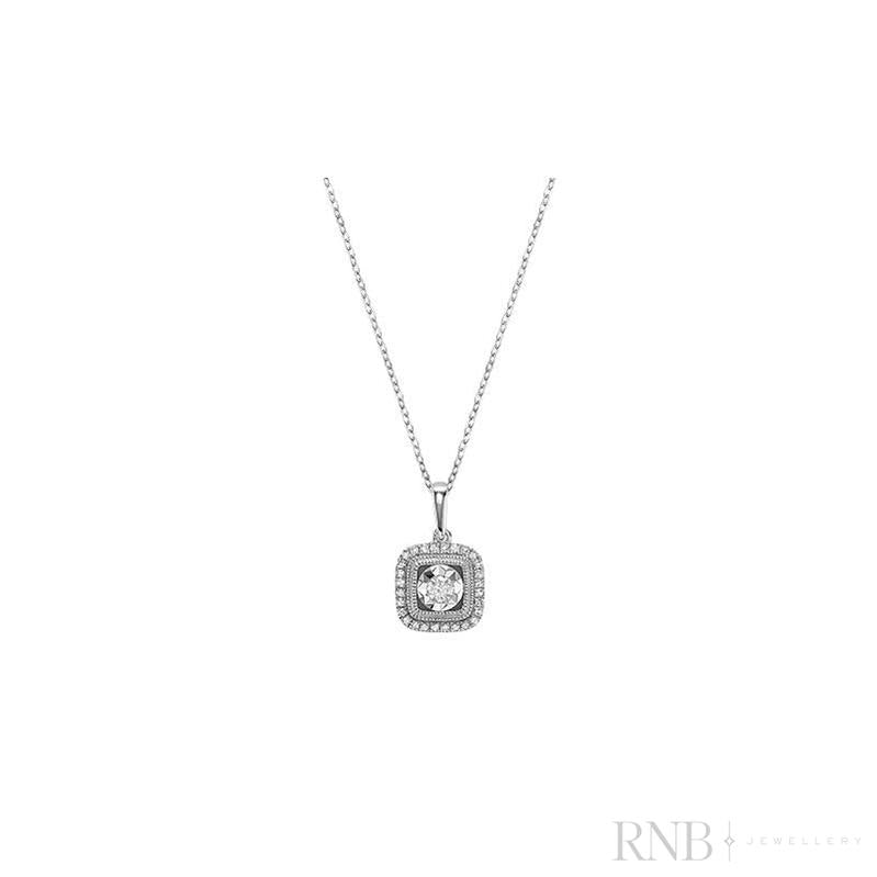 Halo Cushion illusion Diamond Pendant-RNB Jewellery