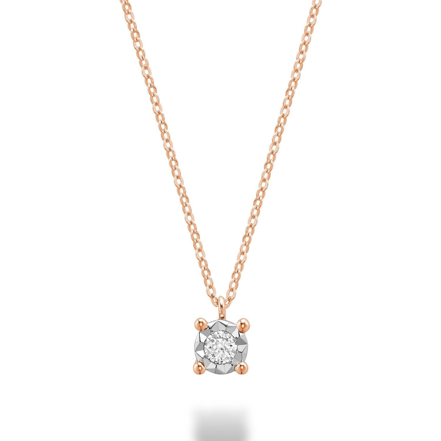 Illusion Solitaire Diamond Pendant-RNB Jewellery