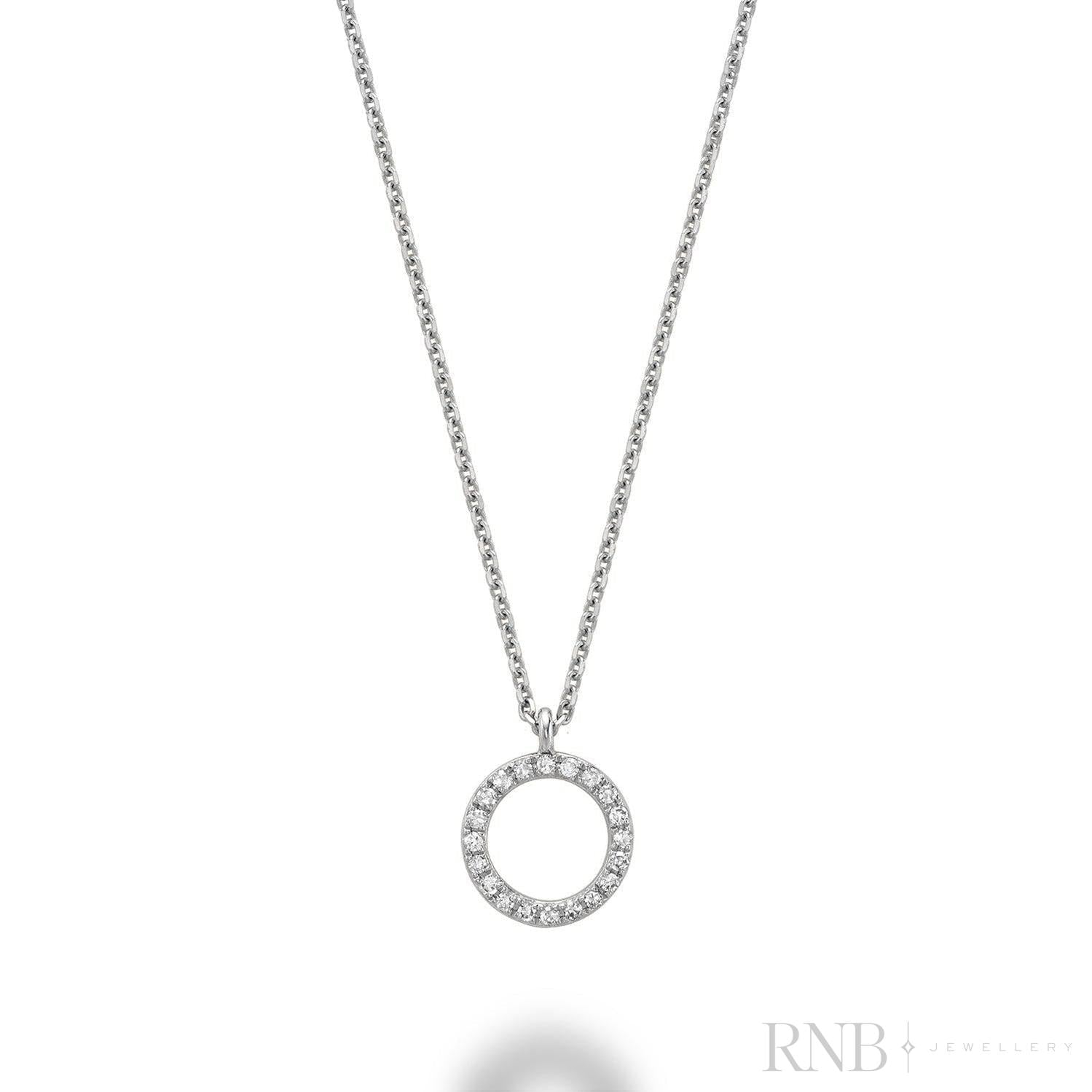 Circle Shape Diamond Pendant-RNB Jewellery