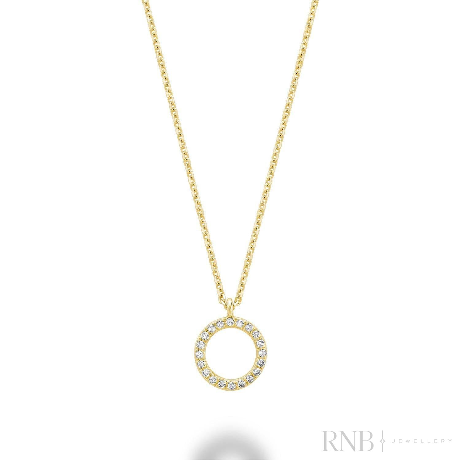 Circle Shape Diamond Pendant-RNB Jewellery