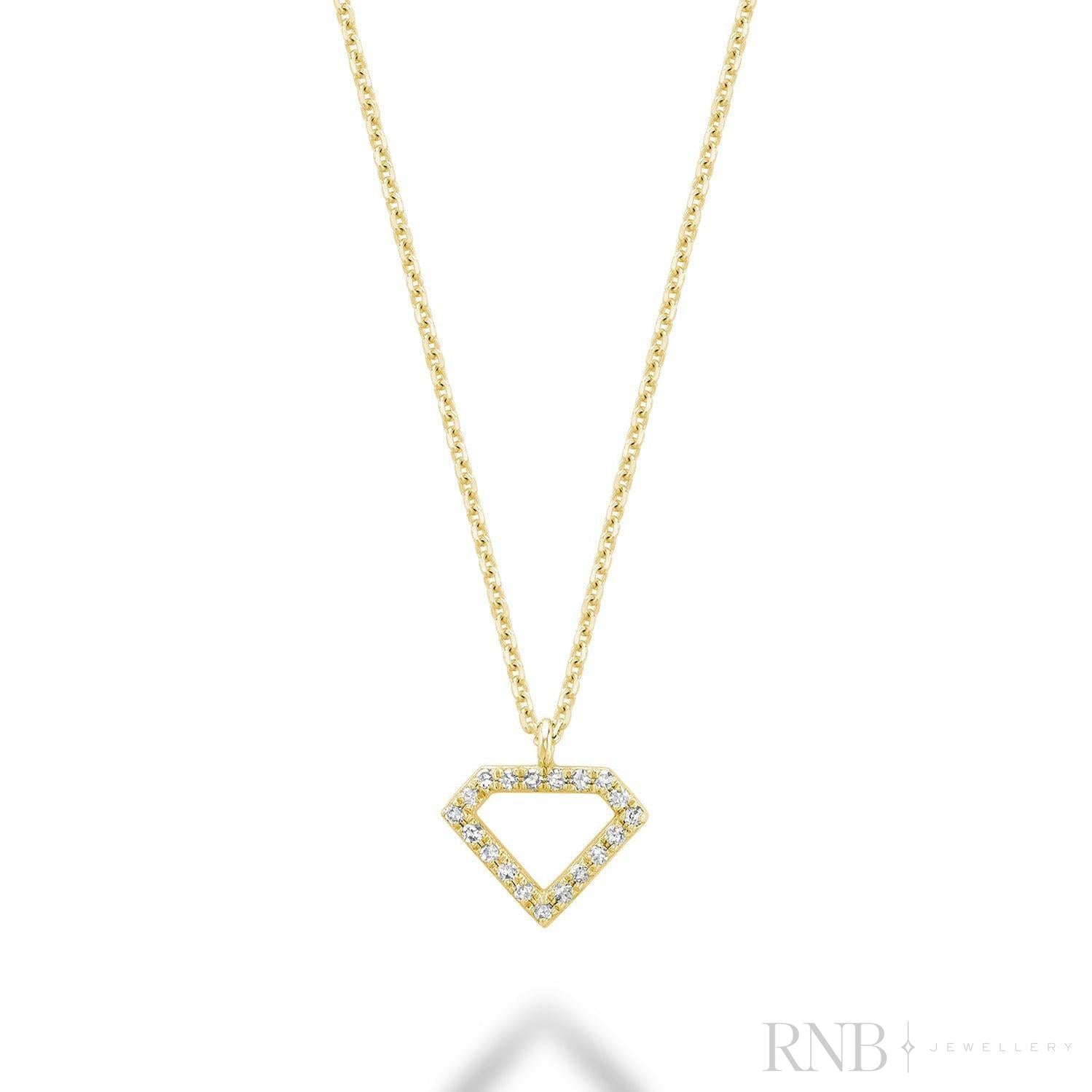 Petite Diamond Shape Diamond Pendant