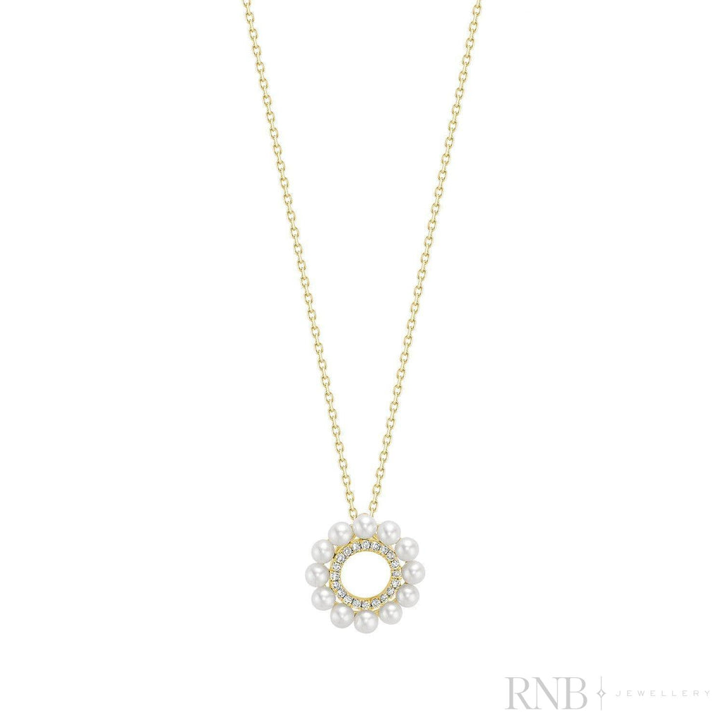 Cultured Pearl & Diamond Pendant-RNB Jewellery