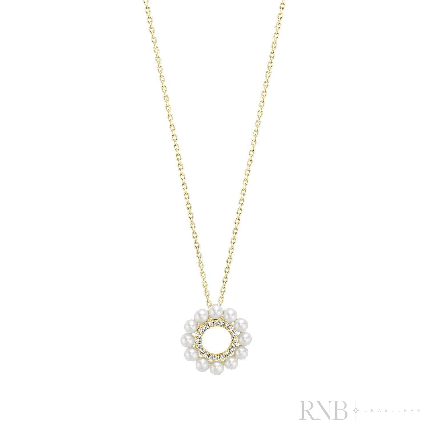 Cultured Pearl & Diamond Pendant-RNB Jewellery