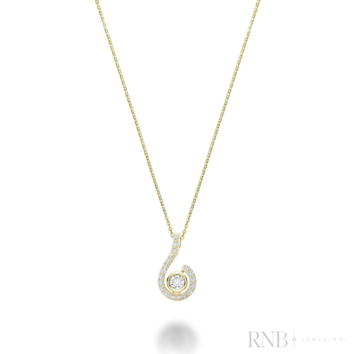 Drop Diamond Pendant-RNB Jewellery