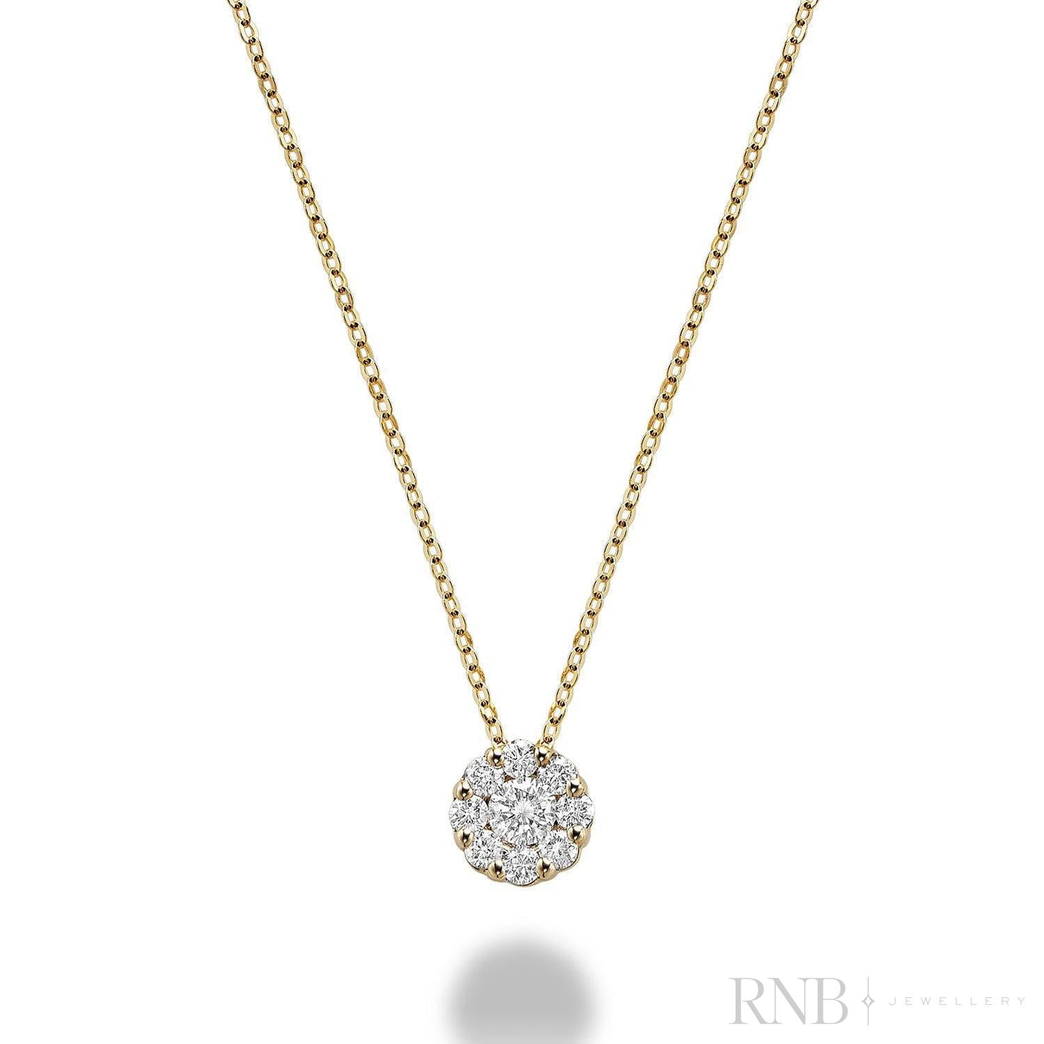 Cluster Diamond Pendant-RNB Jewellery