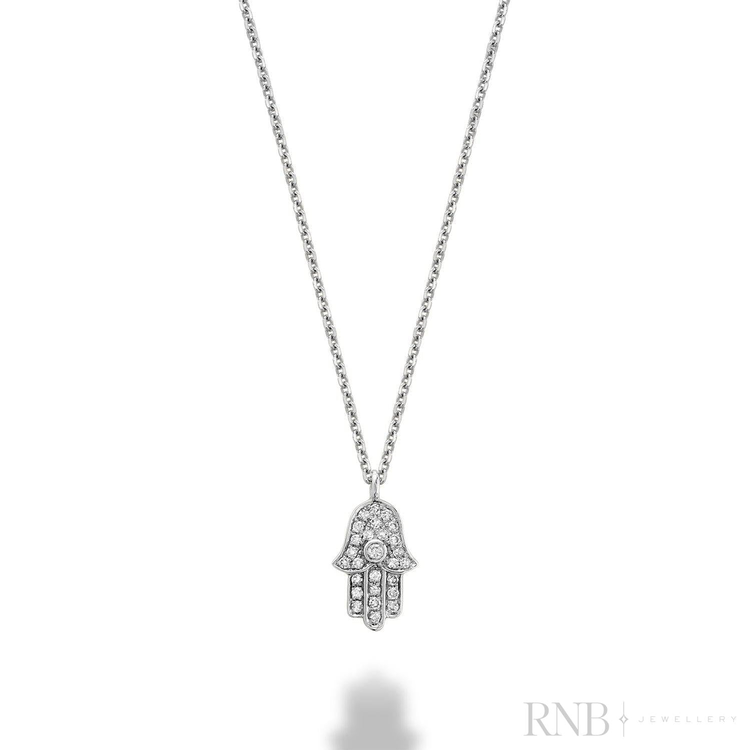 Hamsa Diamond Pendant-RNB Jewellery