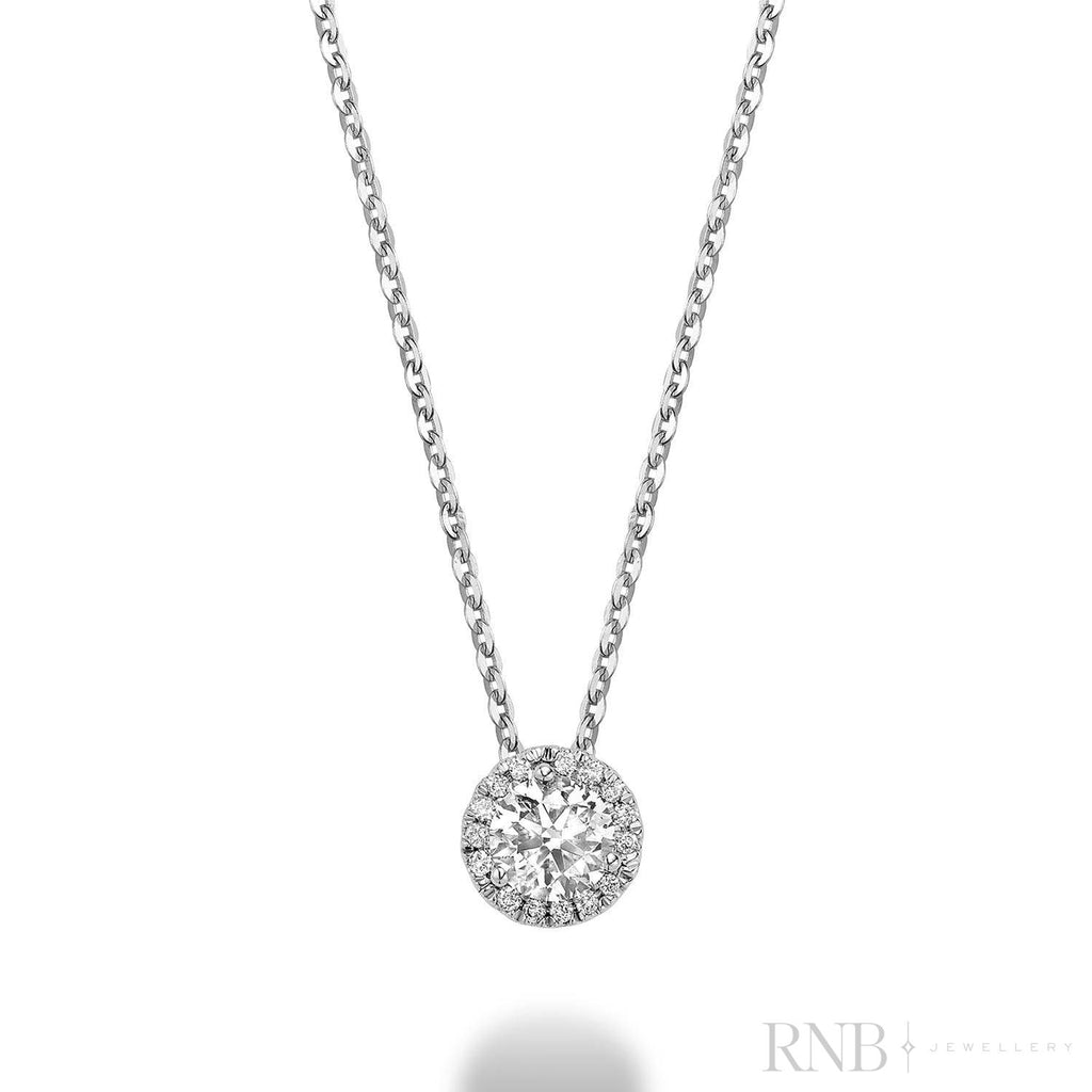 Halo Diamond Pendant-RNB Jewellery