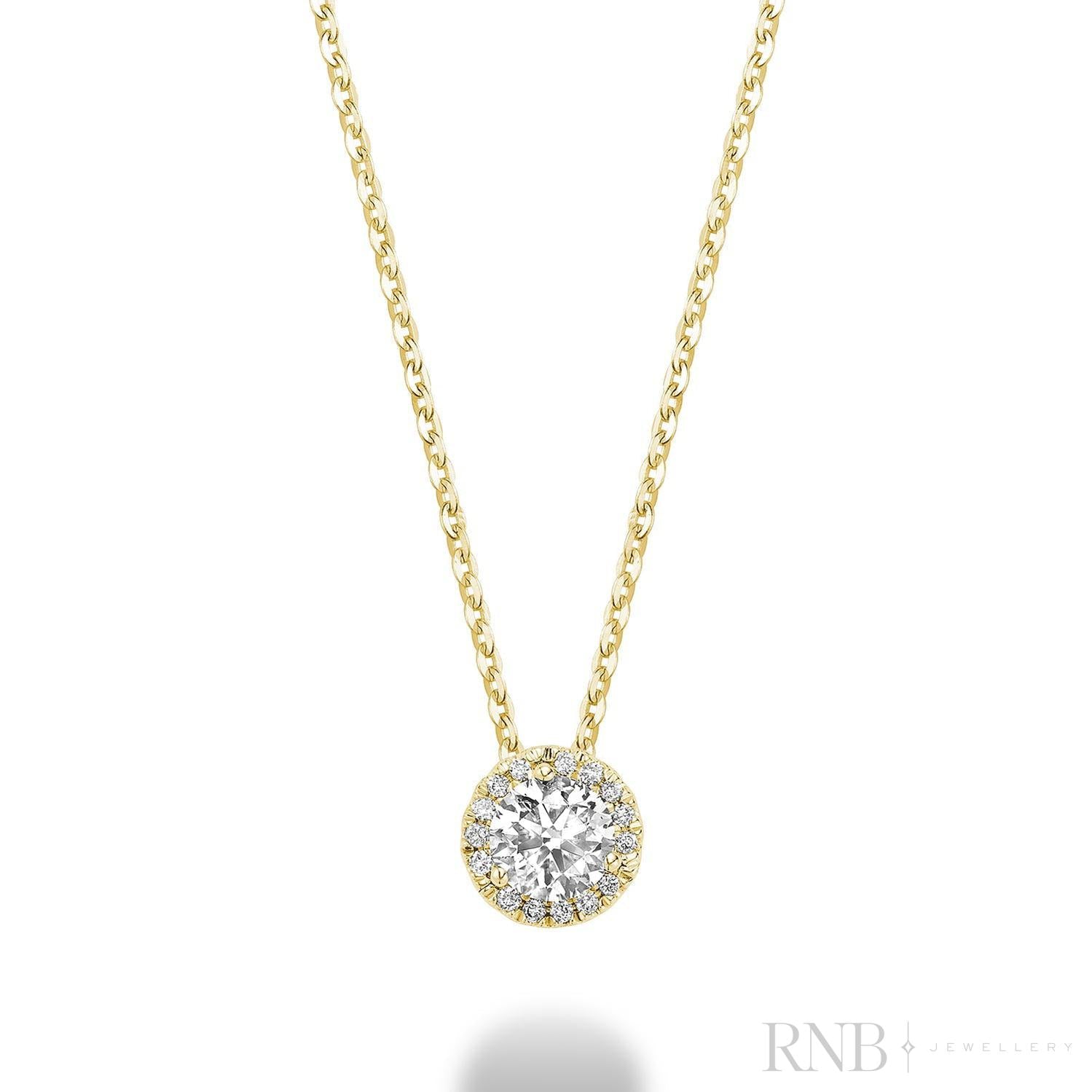 Halo Diamond Pendant-RNB Jewellery