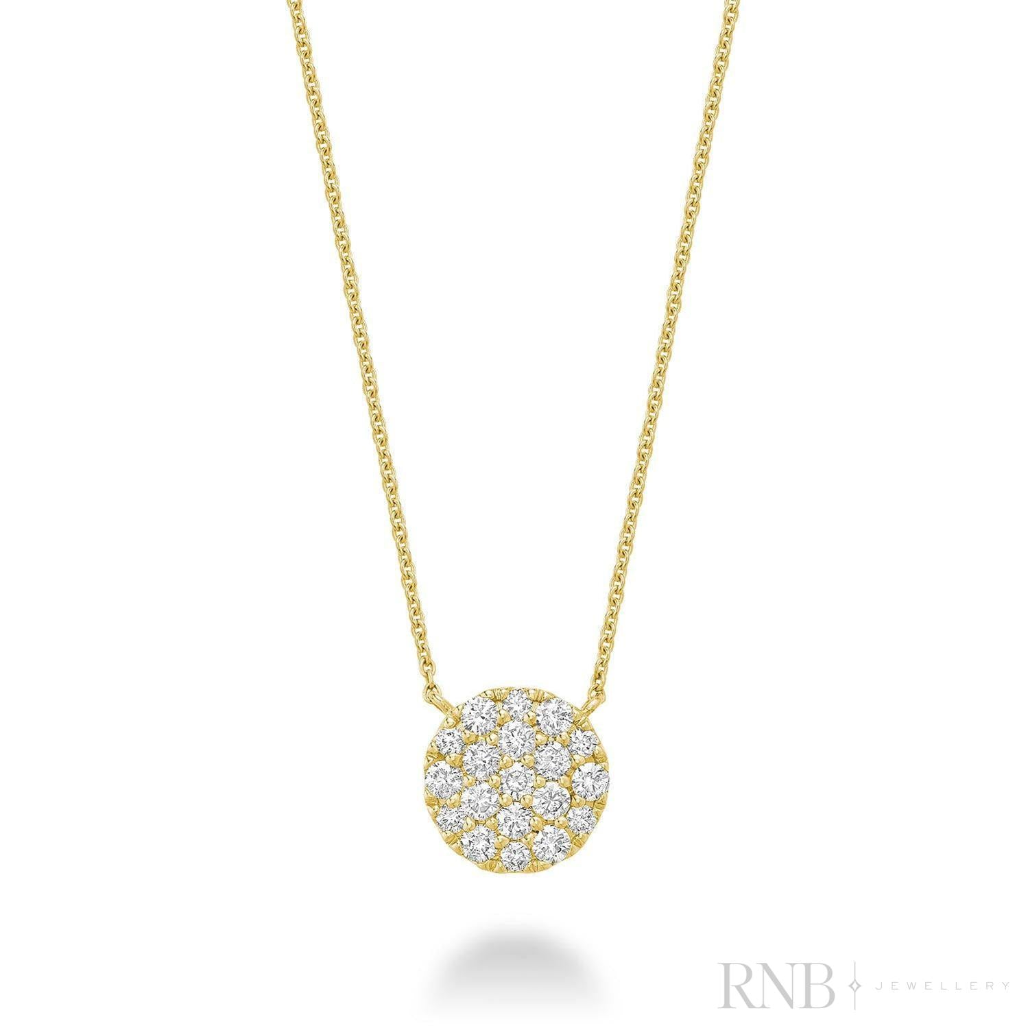 Pave Round Diamond Necklace