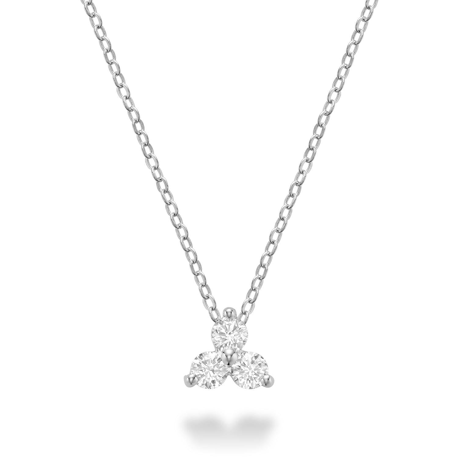 Three Stone Diamond Pendant-RNB Jewellery