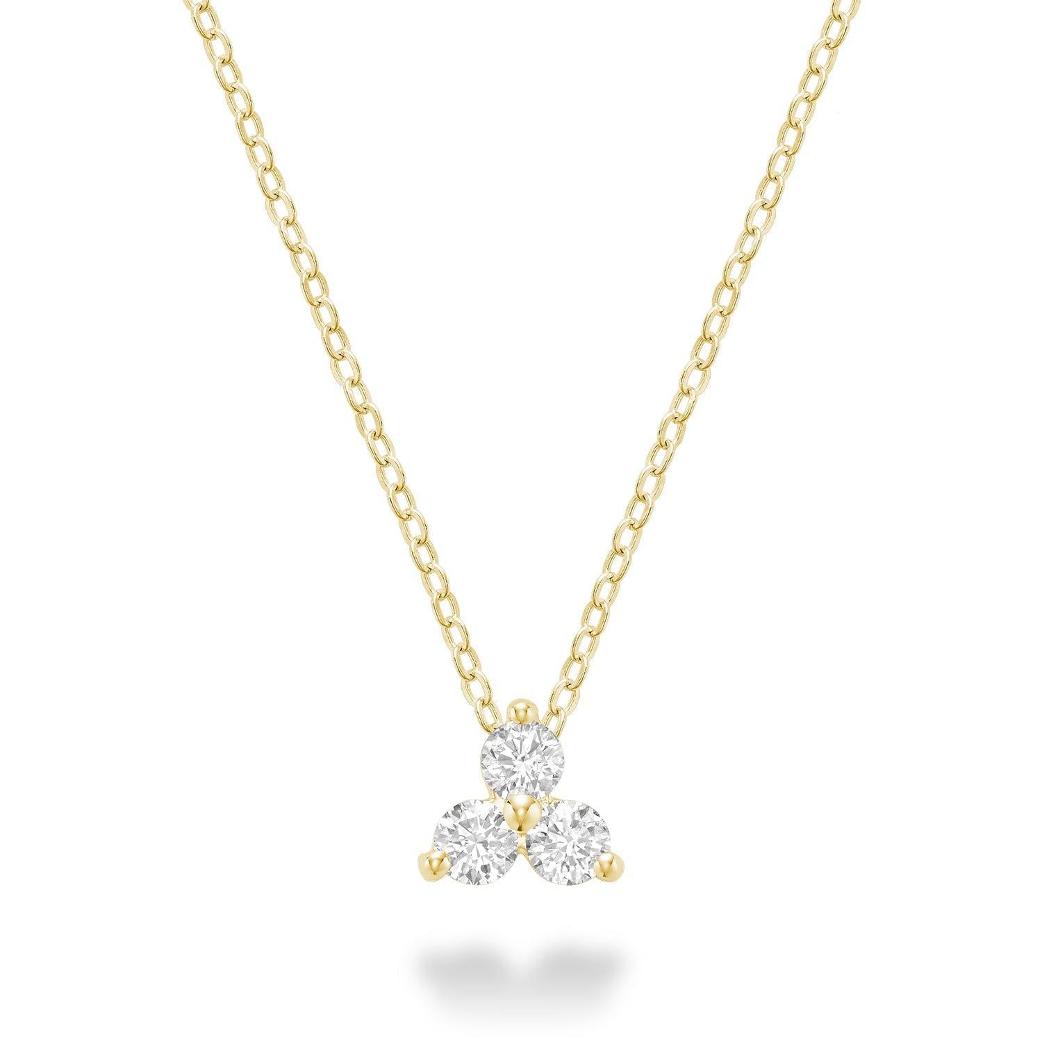 Three Stone Diamond Pendant-RNB Jewellery