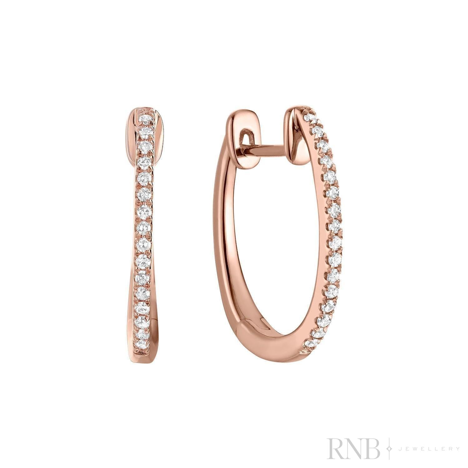 Diamond Huggie Earrings-RNB Jewellery