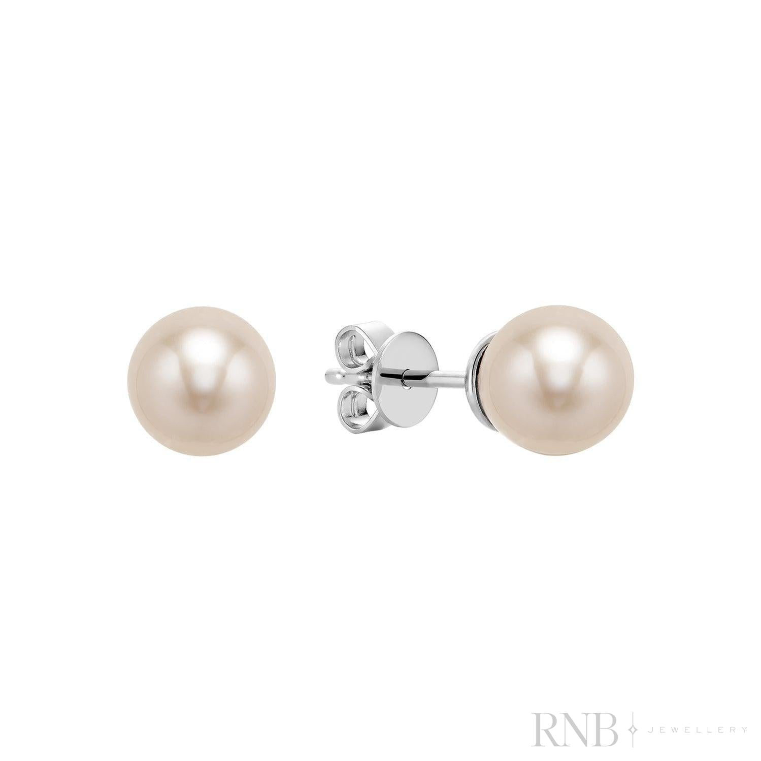 Pearl Stud Earrings-RNB Jewellery