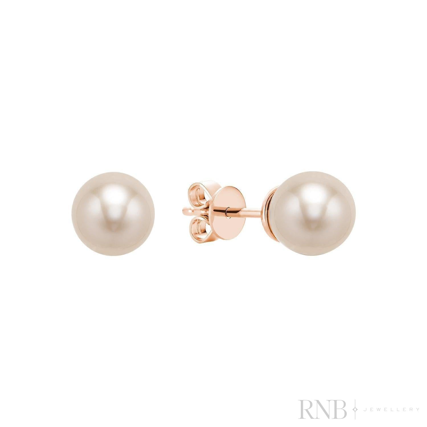 Pearl Stud Earrings-RNB Jewellery