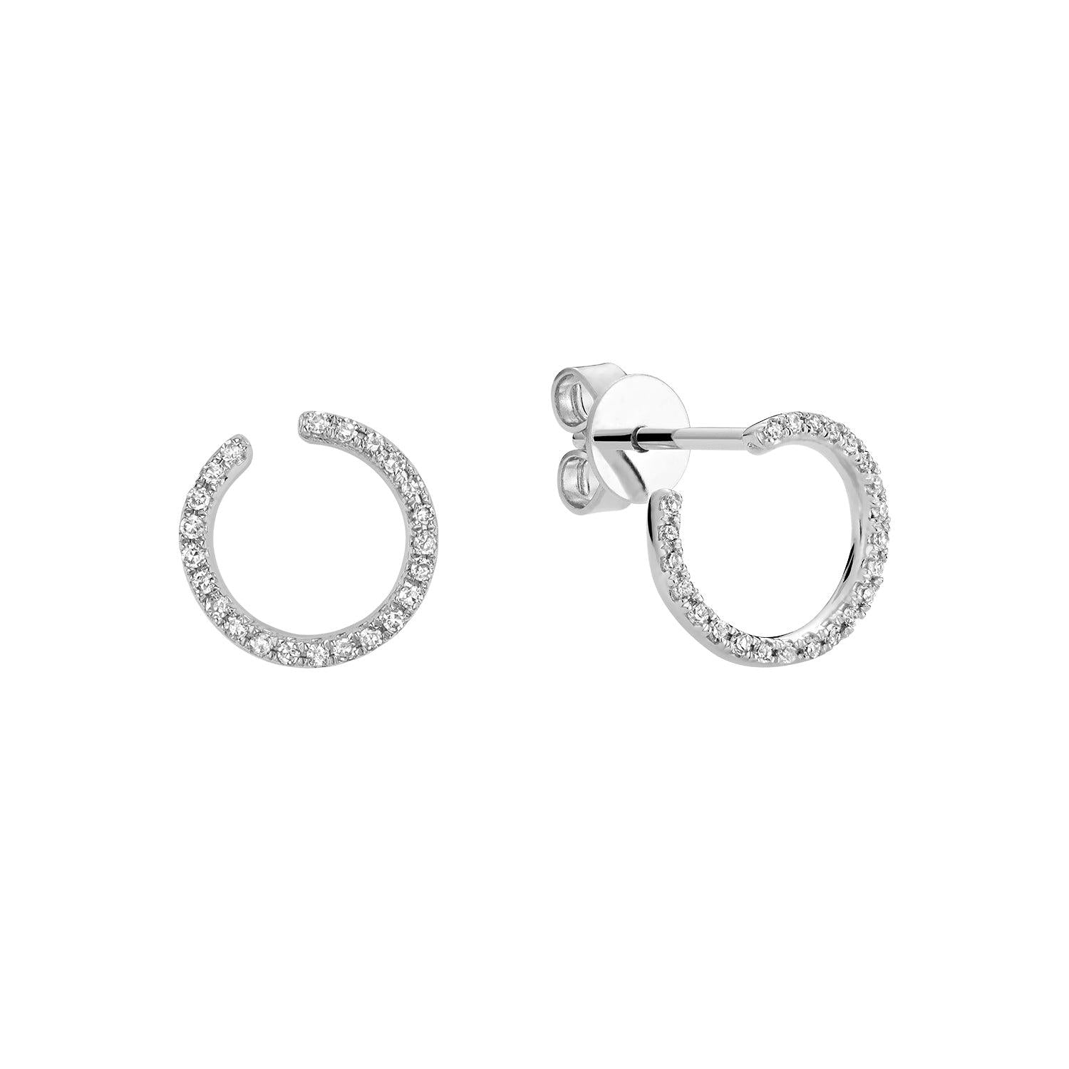 Swirl Diamond Earrings-RNB Jewellery