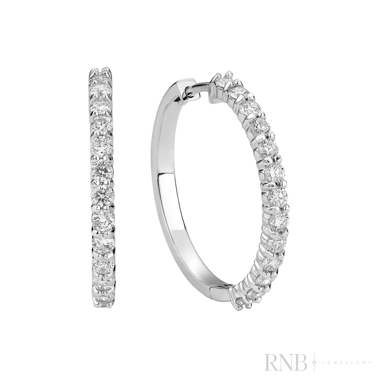 Diamond Loop Earrings