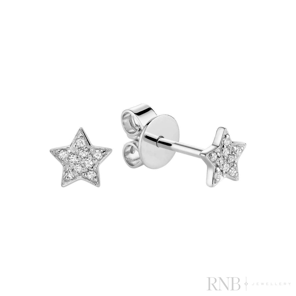 Star Diamond Stud Earrings-RNB Jewellery