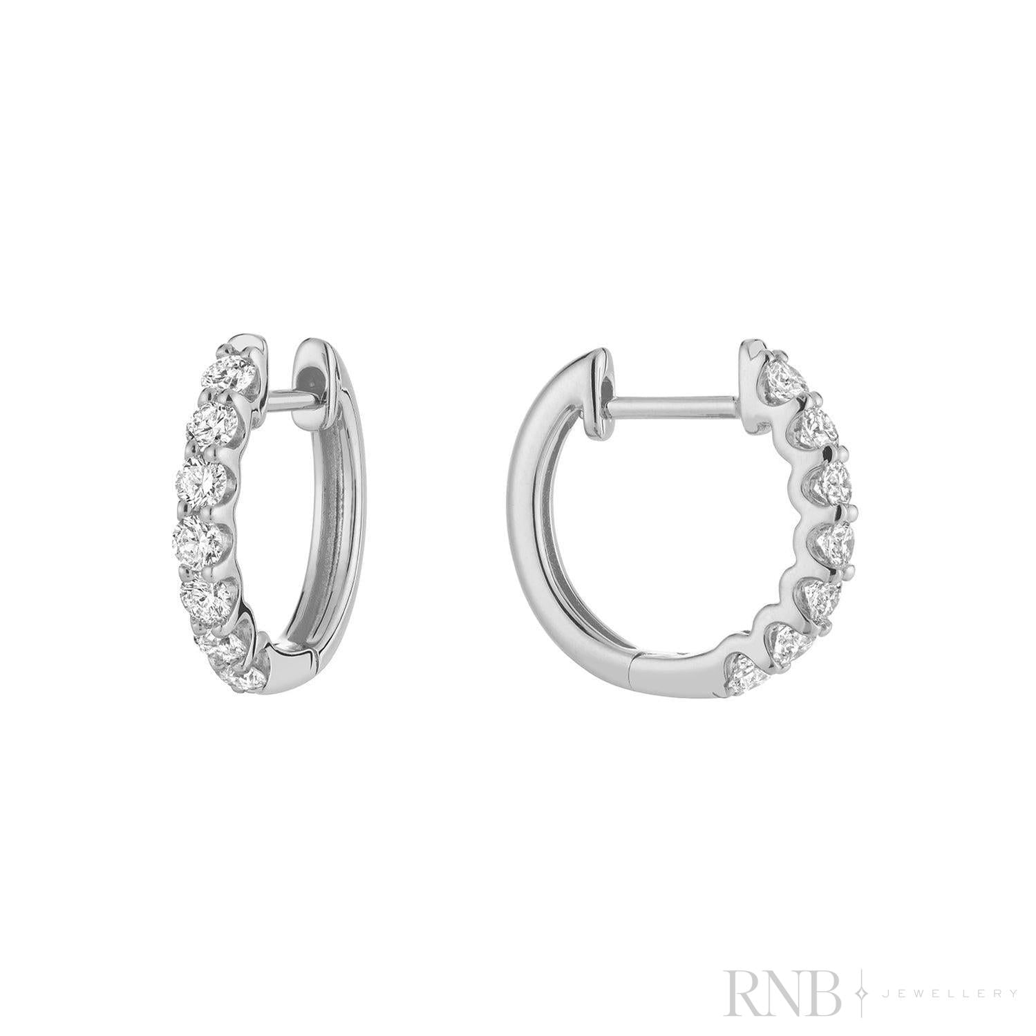 Diamond Huggie Earrings-RNB Jewellery