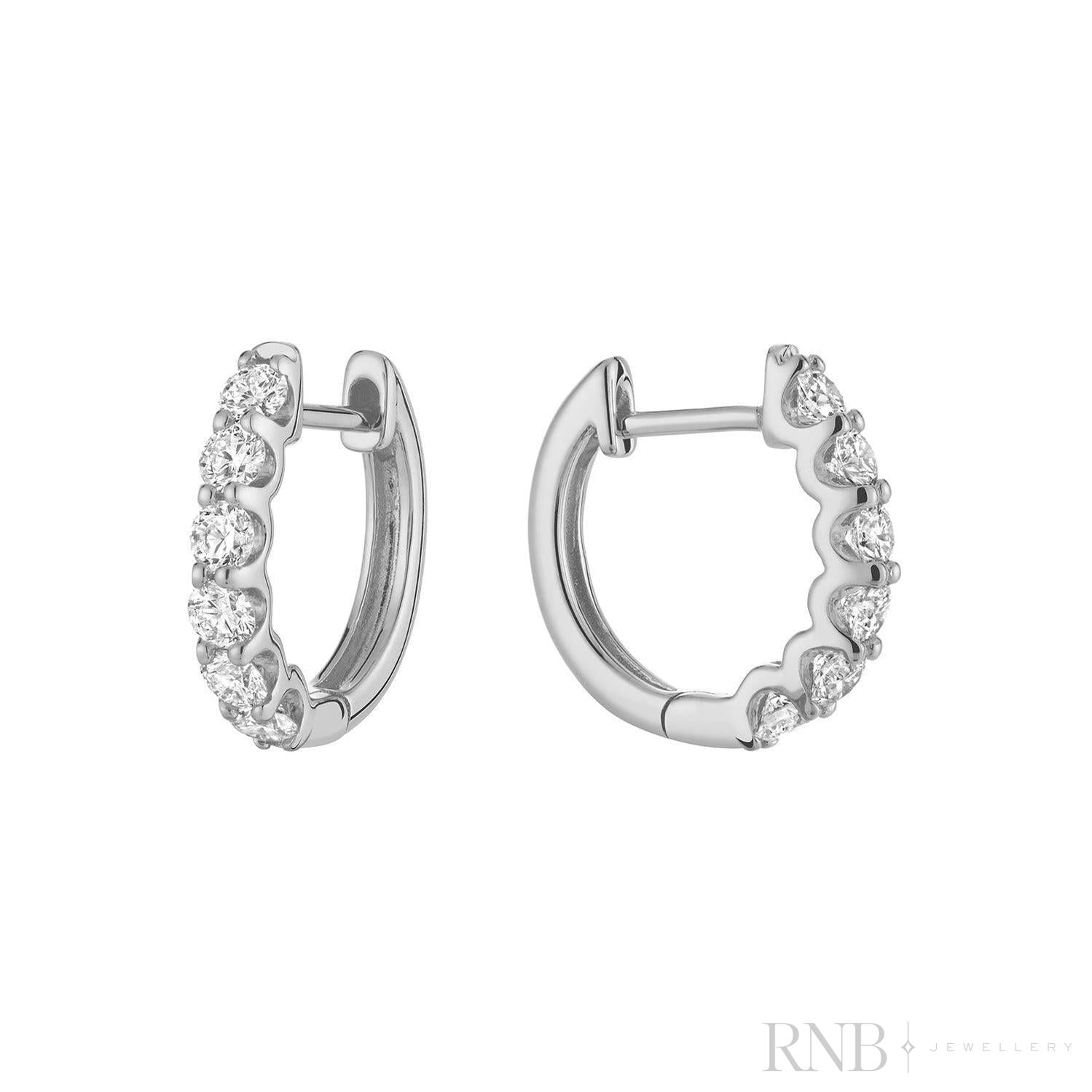 Diamond Huggie Earrings-RNB Jewellery