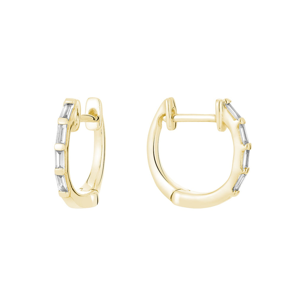 Baguette Huggie Earrings - RNB Jewellery