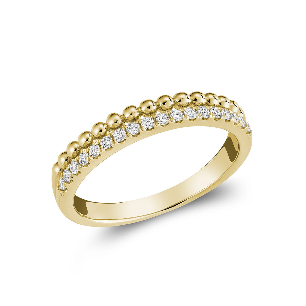 Bead Semi Eternity Diamond Ring - RNB Jewellery