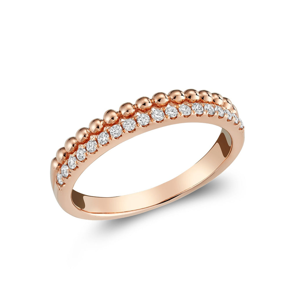 Bead Semi Eternity Diamond Ring - RNB Jewellery