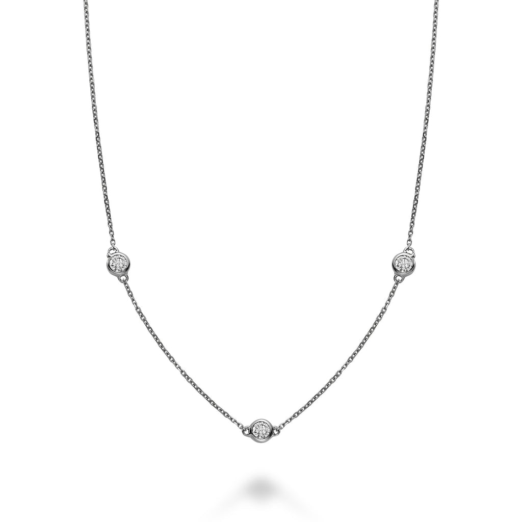 Bezel Diamond by the Yard Necklace - RNB Jewellery