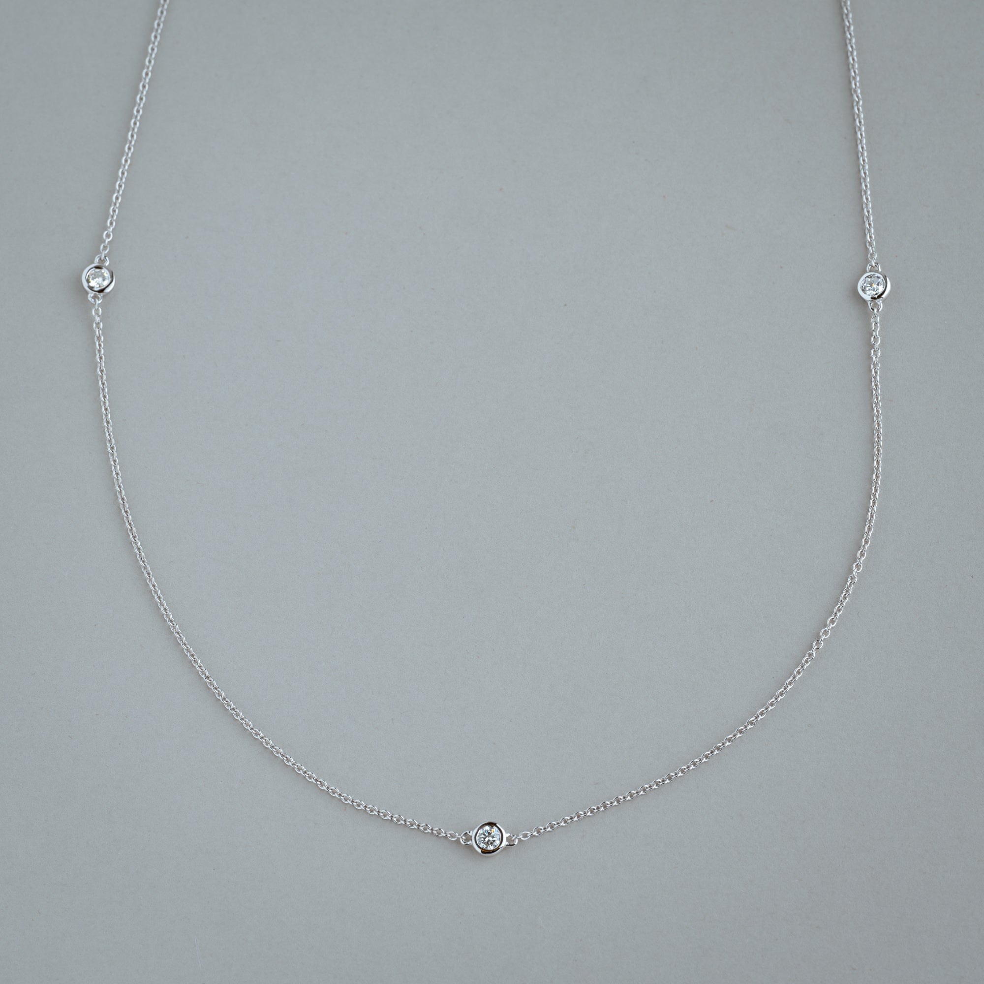 Bezel Diamond by the Yard Necklace - RNB Jewellery