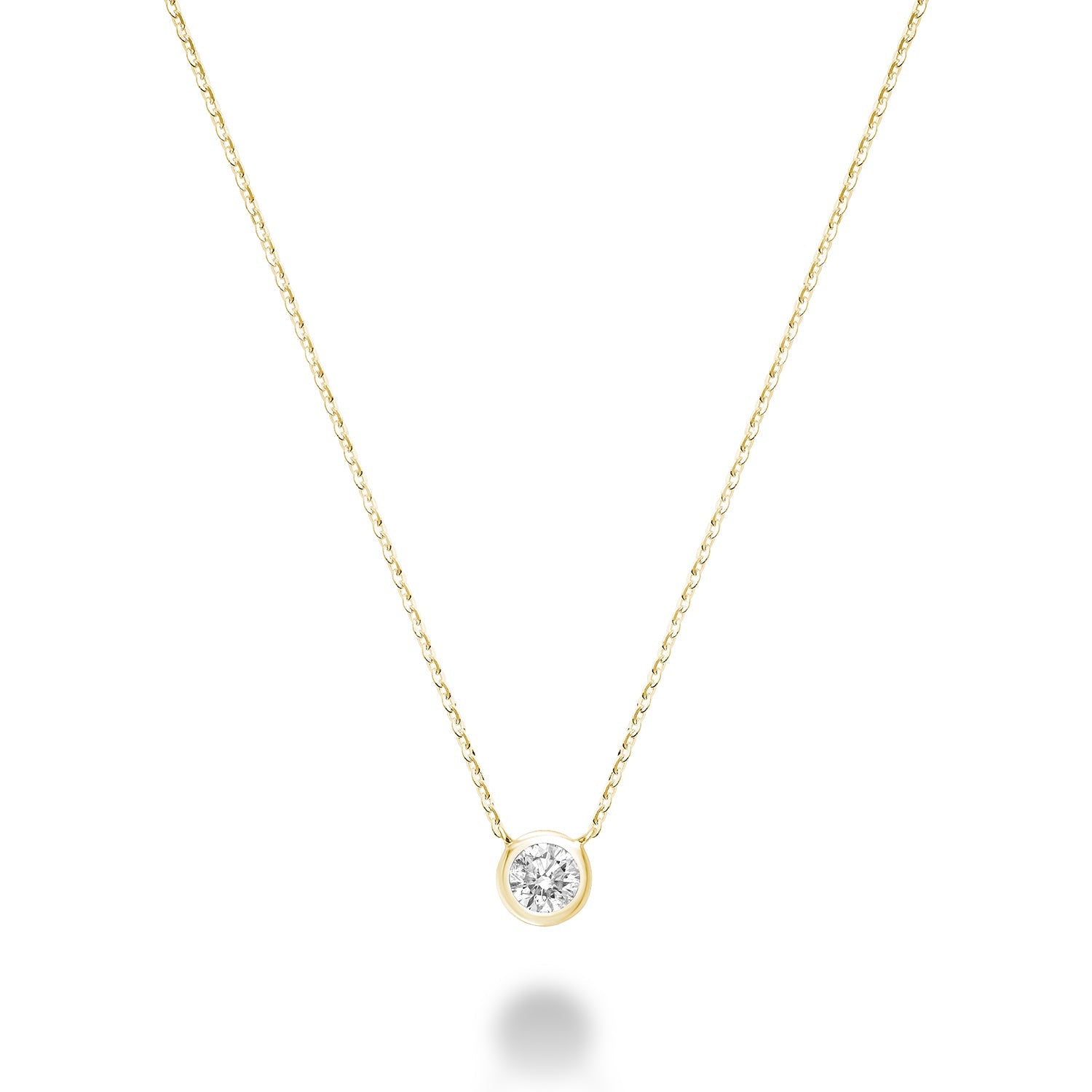 Bezel Set Diamond Necklace - RNB Jewellery