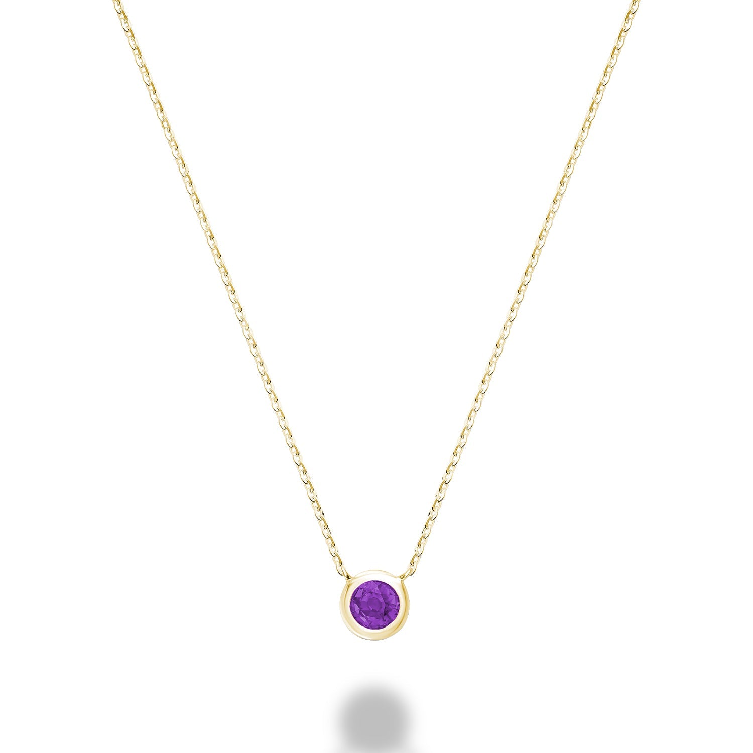 Bezel Set Precious Stone Necklace - RNB Jewellery