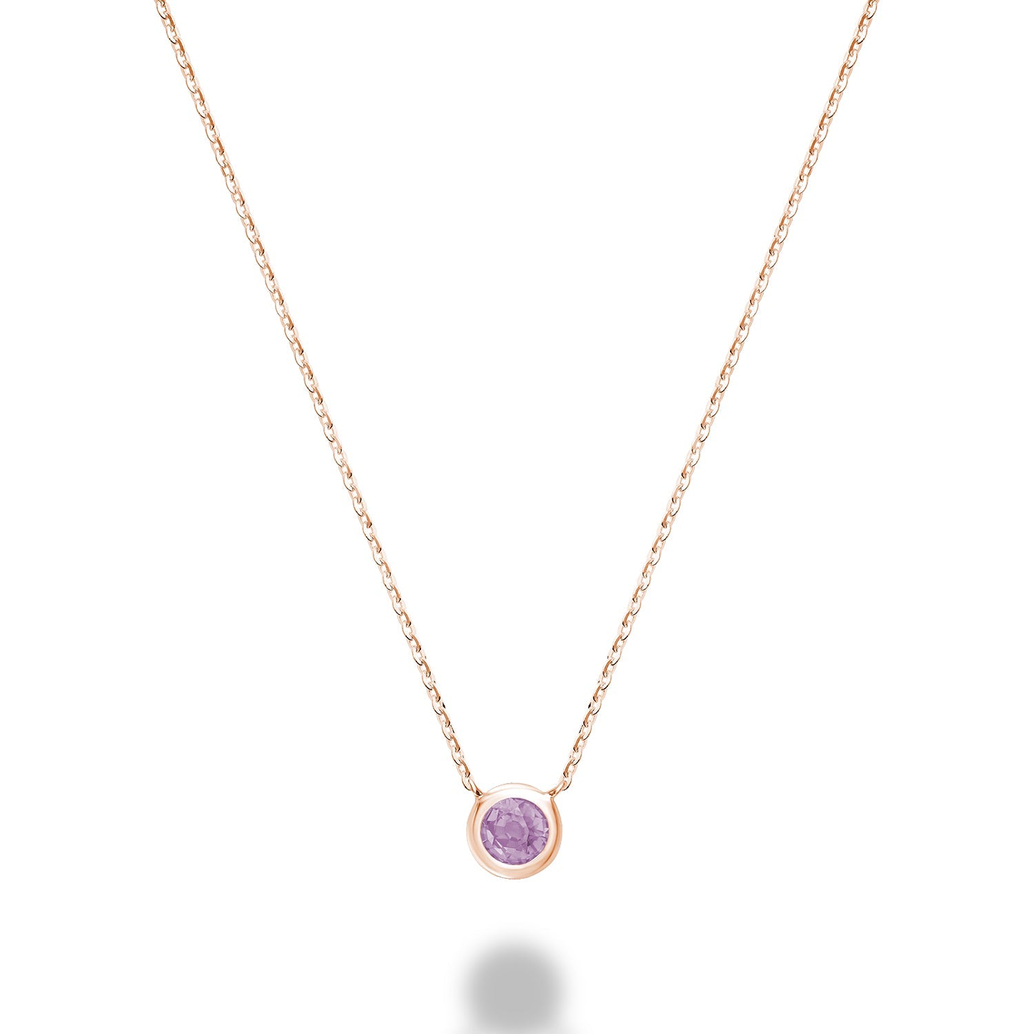 Bezel Set Precious Stone Necklace - RNB Jewellery