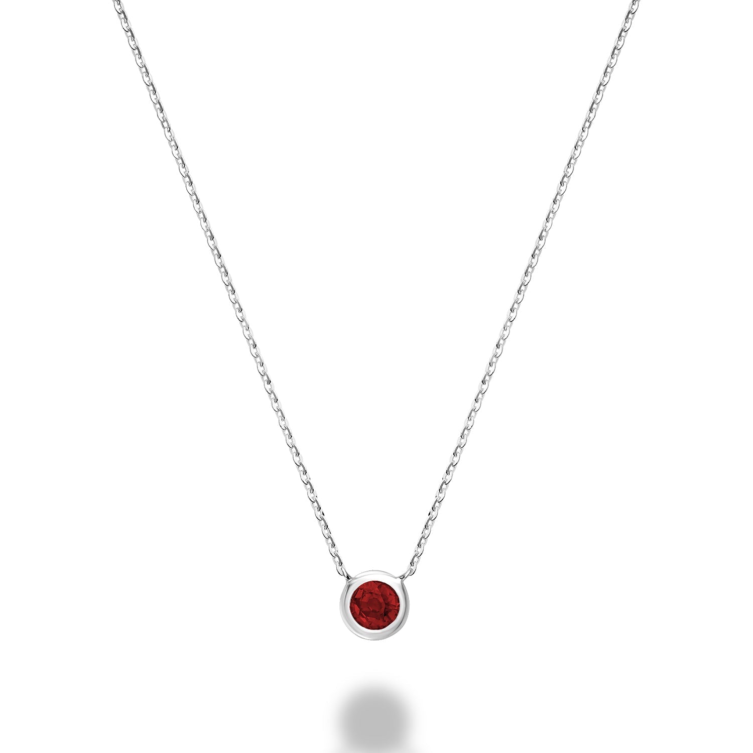 Bezel Set Precious Stone Necklace - RNB Jewellery