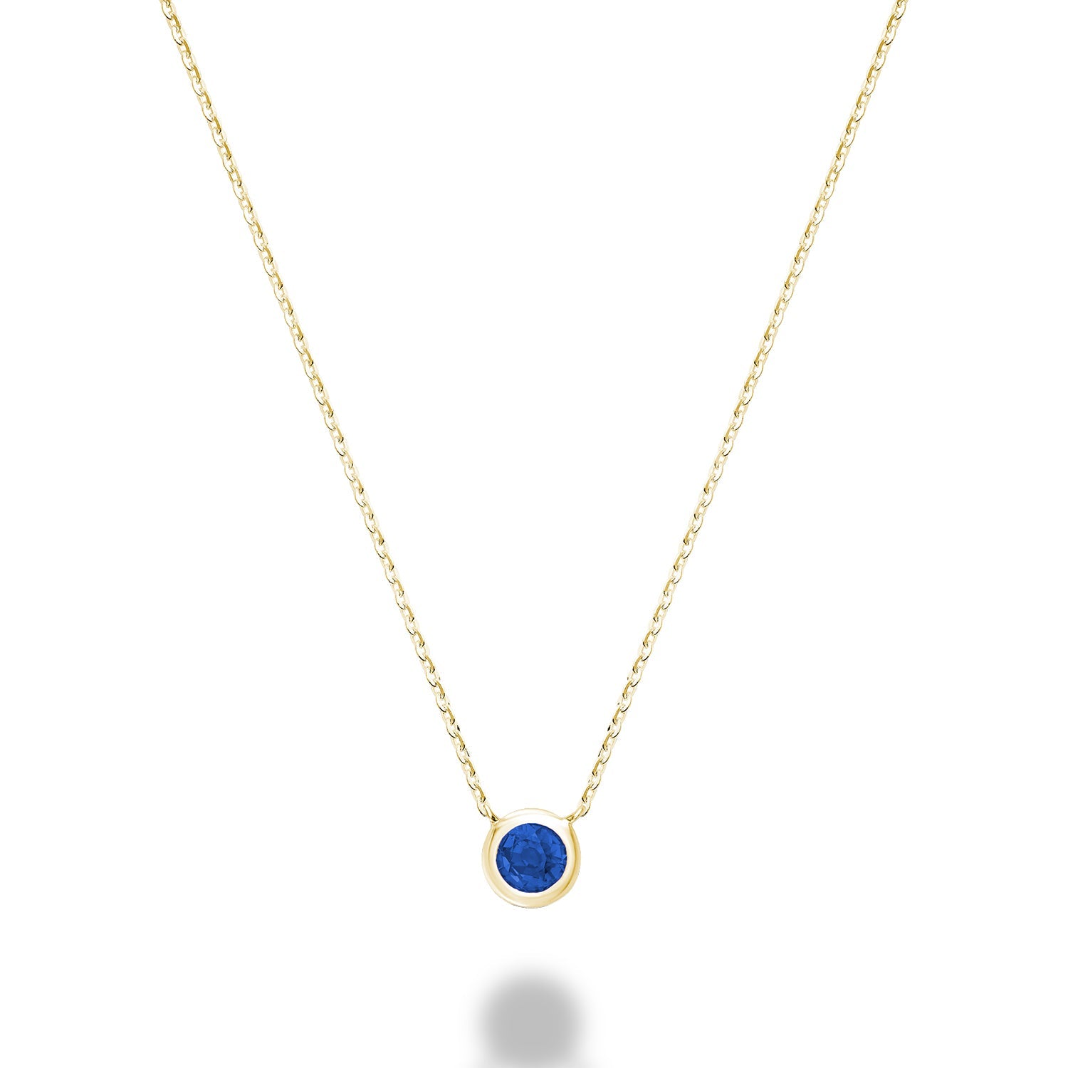 Bezel Set Precious Stone Necklace - RNB Jewellery