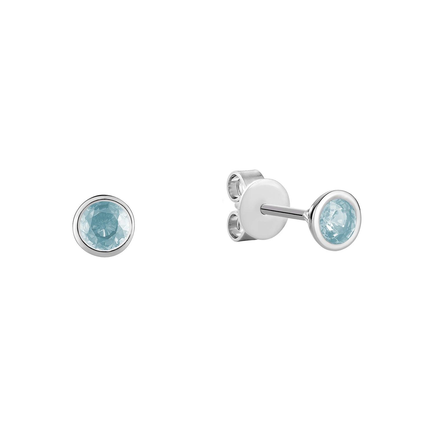 Bezel Set Precious Stone Stud Earrings - RNB Jewellery