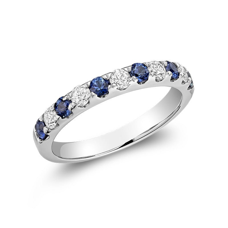 Blue Sapphire & diamond Ring - Bague en Diamant & Bleu saphire - RNB Jewellery
