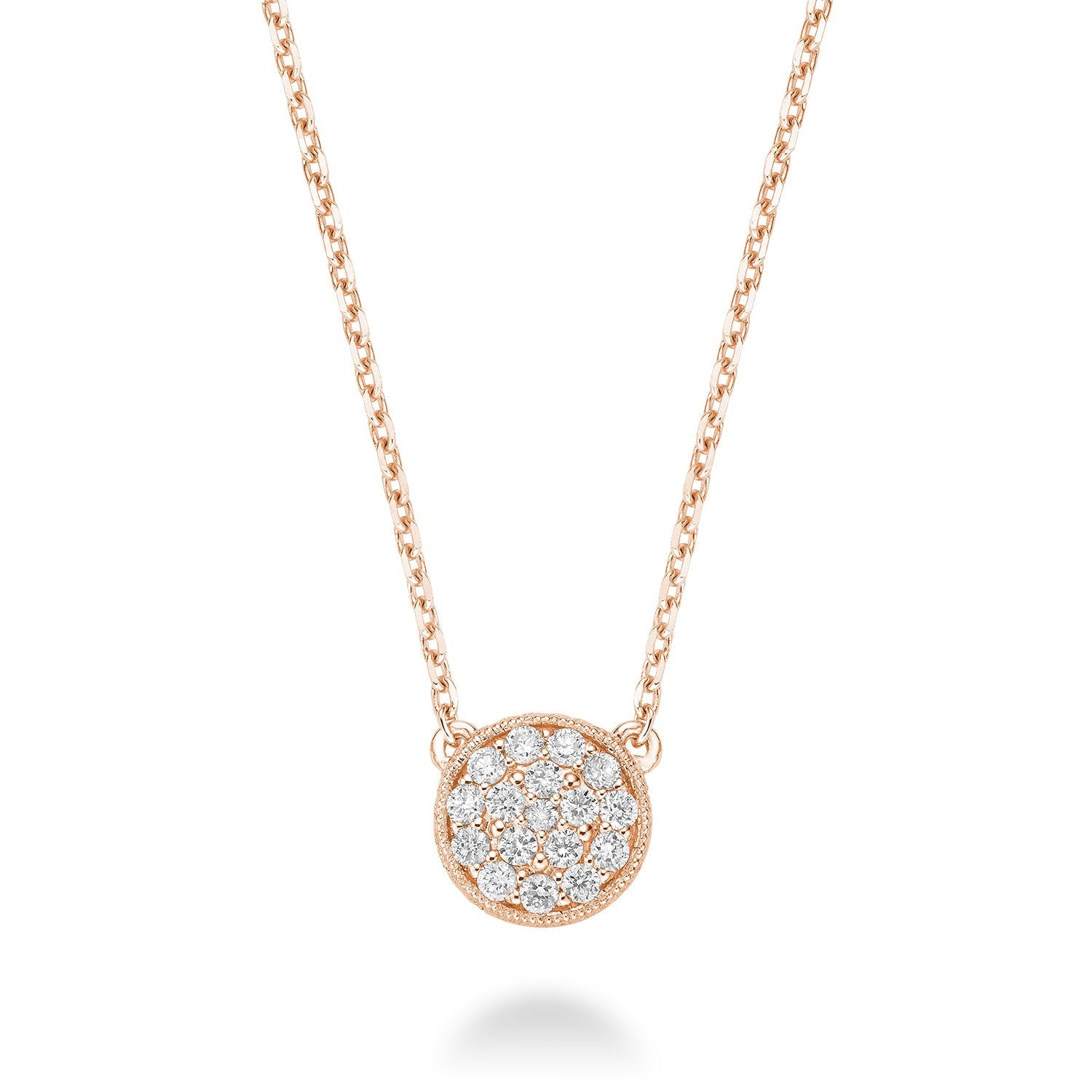 Circle Diamond Milgrain Necklace - RNB Jewellery