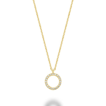 Circle Shape Diamond Pendant - RNB Jewellery