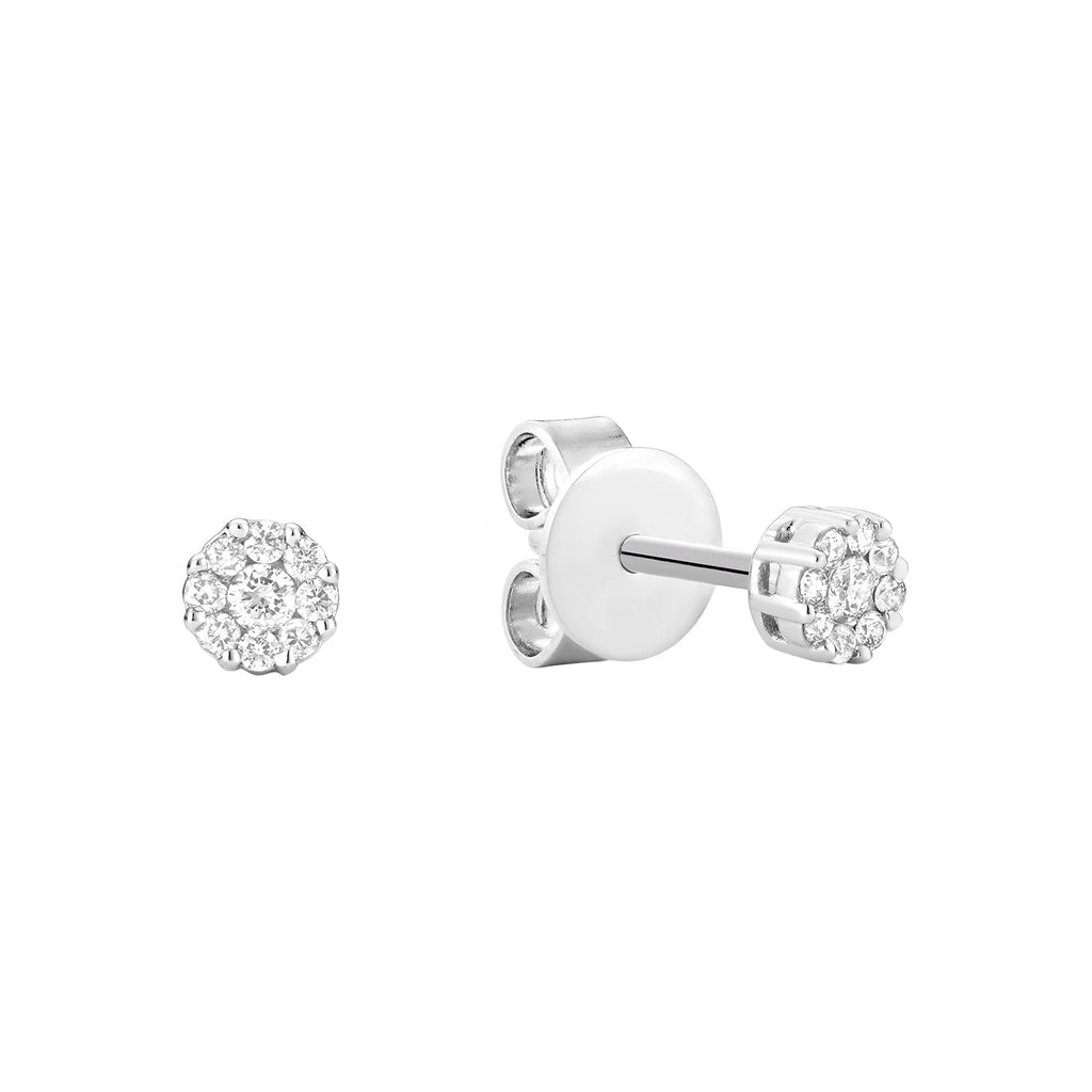 Cluster Diamond Stud Earrings - RNB Jewellery