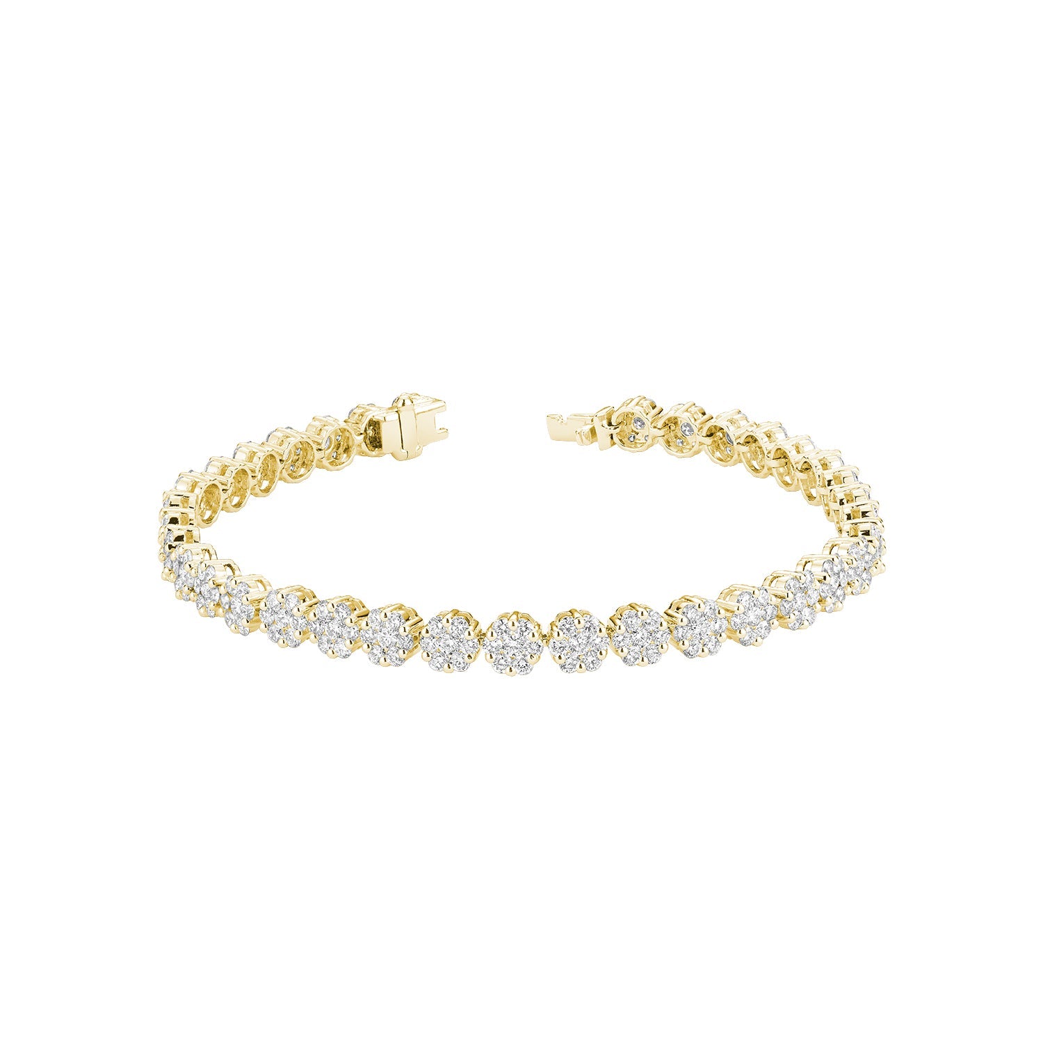 Cluster Diamond Tennis Bracelet - RNB Jewellery