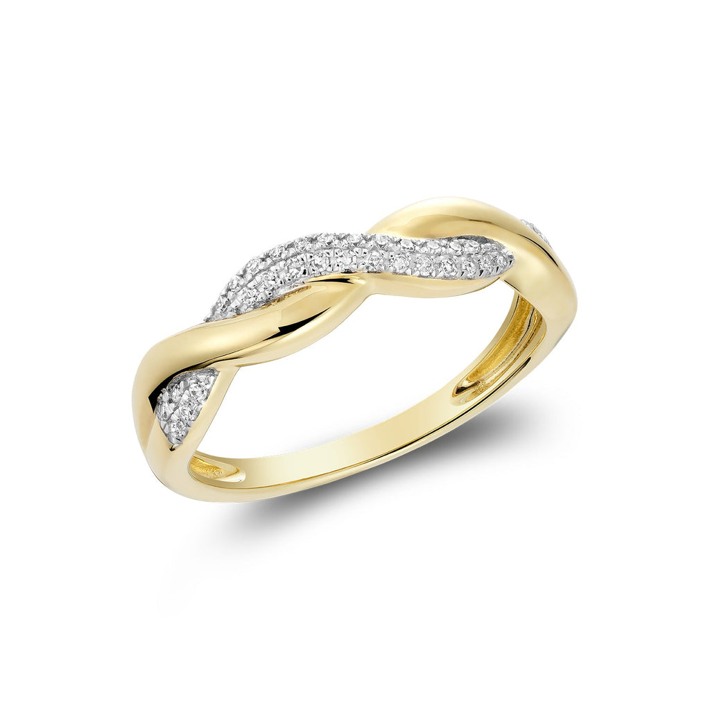 Criss Cross Pave Diamond Ring - RNB Jewellery