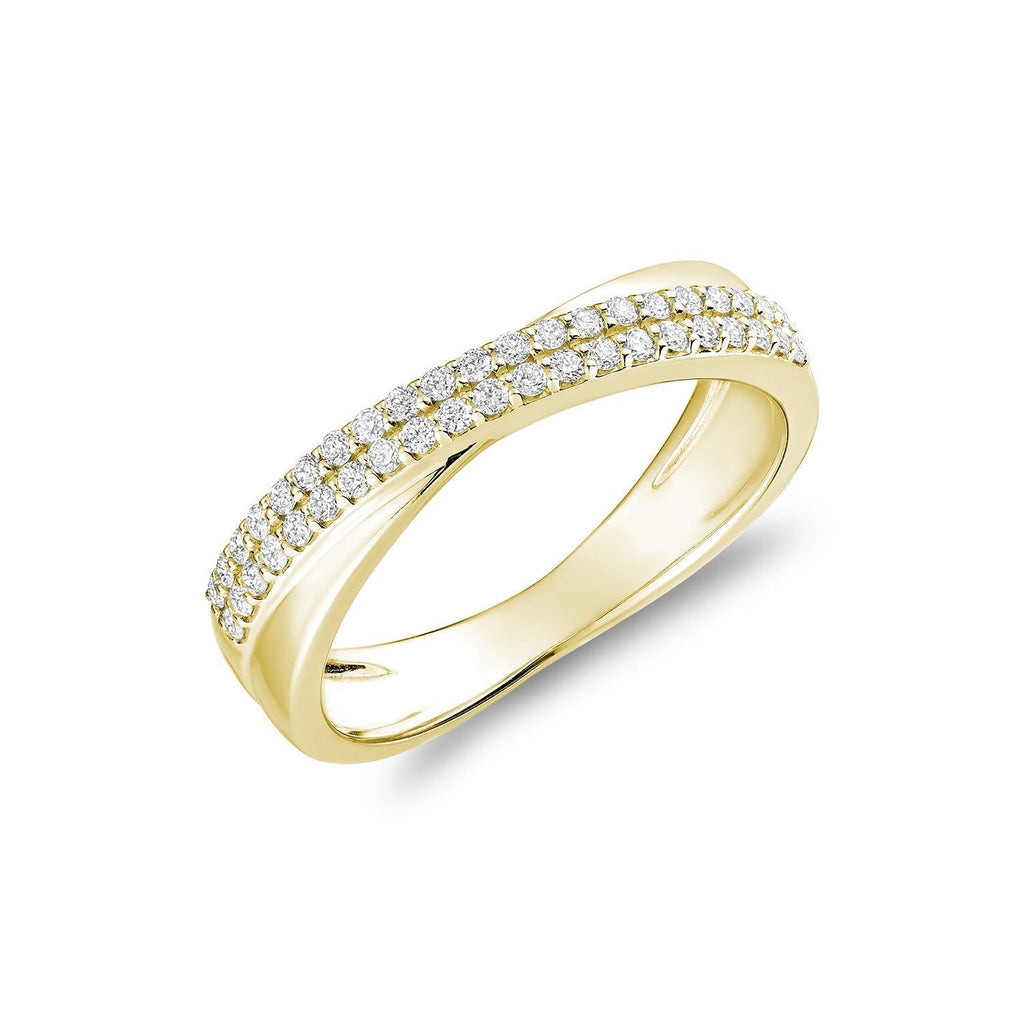 Crossover Pave Diamond Ring - RNB Jewellery