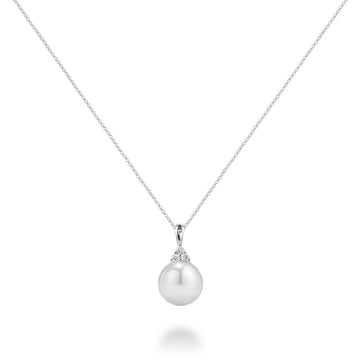 Cultured Pearl & Diamond Pendant - RNB Jewellery
