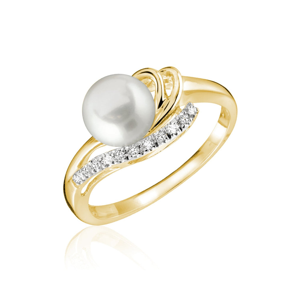 Cultured Pearl & Diamond Ring - RNB Jewellery