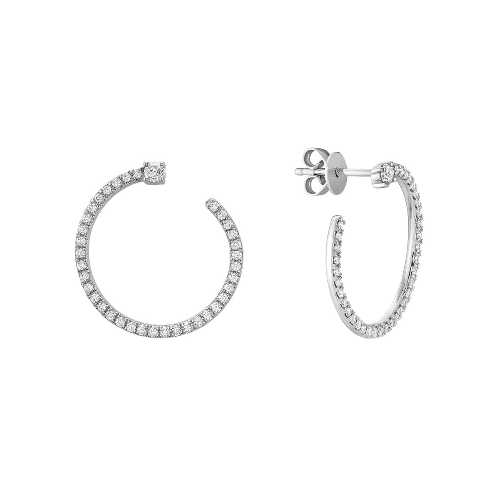 Curled Diamond Stud Earrings - RNB Jewellery